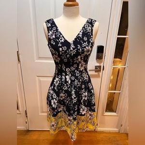 Vince Camino 2P Navy Floral Tank Dress